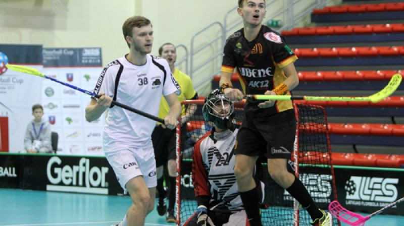 Moments no spēles starp "Rubeni" un "Greaker IBK"
Foto: Ritvars Raits, floorball.lv