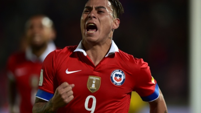 Čīles uzvaras vārtu autors Edvardo Vargass
Foto: AFP/Scanpix