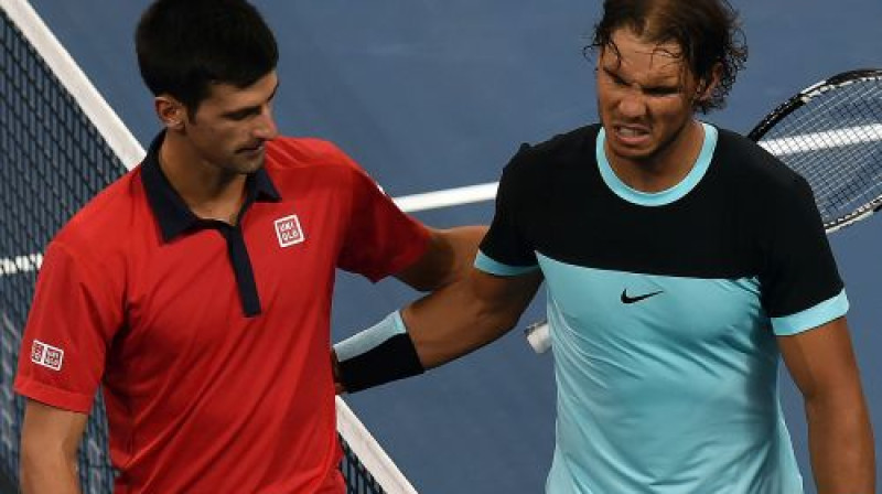 Novaks Džokovičs un nopērtais Rafaels Nadals
Foto: AFP/Scanpix