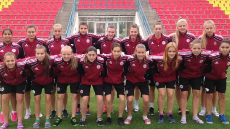 Latvijas U17 meiteņu futbola izlase
Foto: LFF.lv