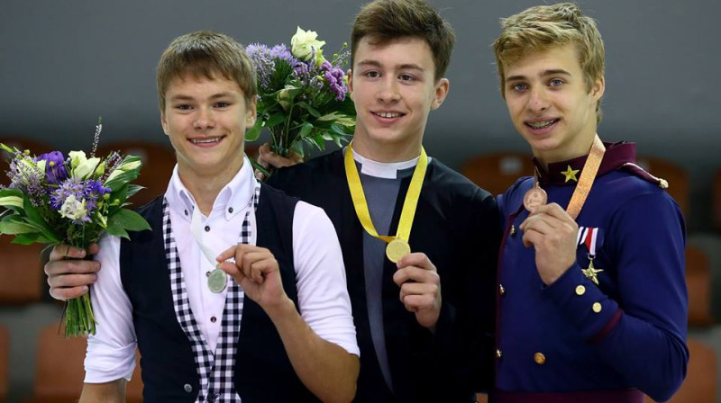 Deniss Vasiļjevs (pa kreisi) - Rīgas "Grand Prix" sudraba medaļnieks
Foto: ISU Figure Skating