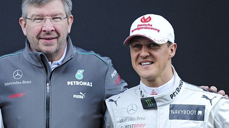 Ross Brauns un Mihaels Šūmahers
Foto: SCANPIX SWEDEN