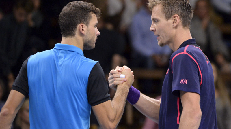 Grigors Dimitrovs un Tomāšs Berdihs
Foto: Reuters/Scanpix