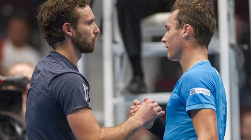 Ernests Gulbis un Lukass Mīdlers
Foto: Maximilian Gauss