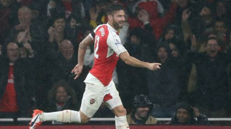 Olivjē Žirū pēc vārtu guvuma
Foto: AFP/Scanpix