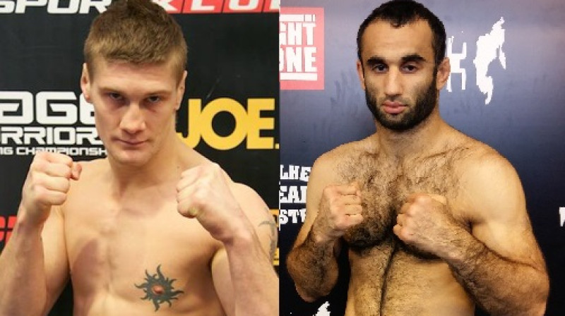 Aleksandrs Jakobsens (no kreisās) un Vugars Bahšijevs
Foto: sherdog.com