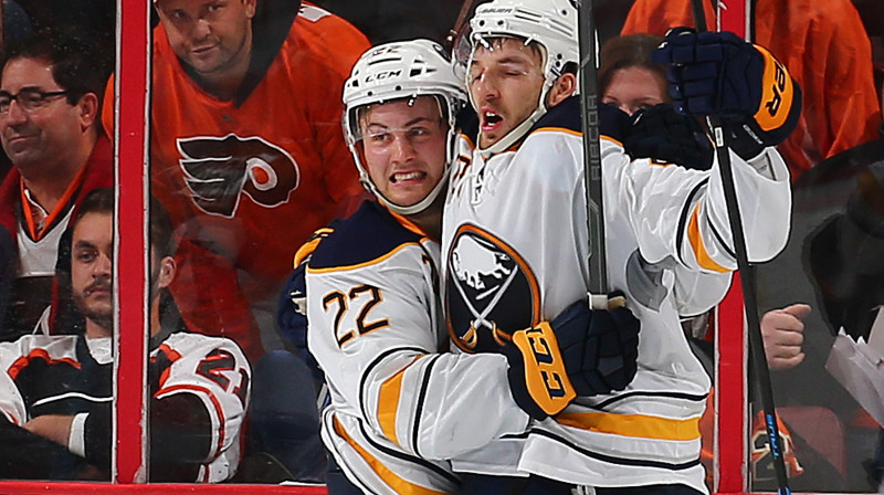 Zemgus Girgensons pēc gūtajiem vārtiem
Foto: AFP/Scanpix