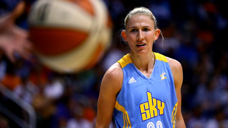 Kortnija Vanderslūta (Courtney Vandersloot) 2014. gada WNBA finālos
Foto: AP/Scanpix