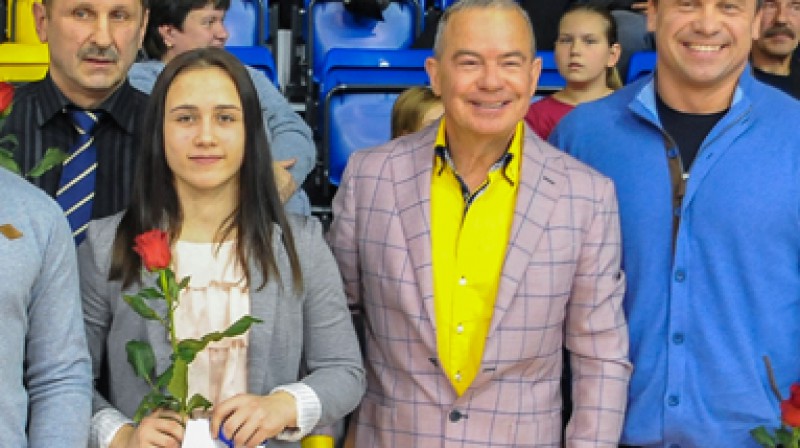 Eduards Adruškēvičs, Rebeka Koha, Aivars Lembergs, Viktors Ščerbatihs 
Foto: Juris Presņikovs, ventspils.lv
