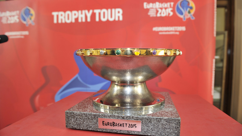 Eiropas čempionu kauss.
Foto: basket.lv