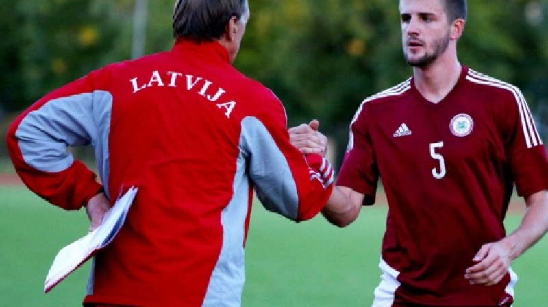 Jānis Intenbergs un Antonijs Černomordijs
Foto: LFF.lv