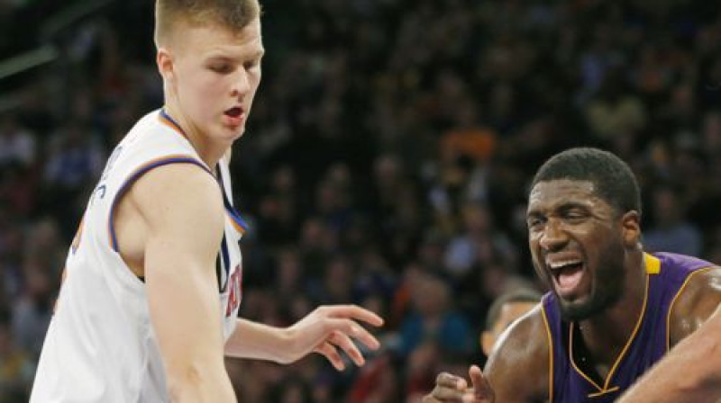 Kristaps Porziņģis spēlē pret "Lakers"
Foto: AP/Scanpix