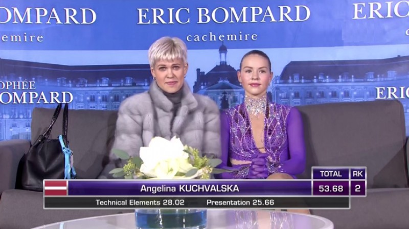 Jekaterina Platonova un Angelīna Kučvaļska
Foto: Sport 1