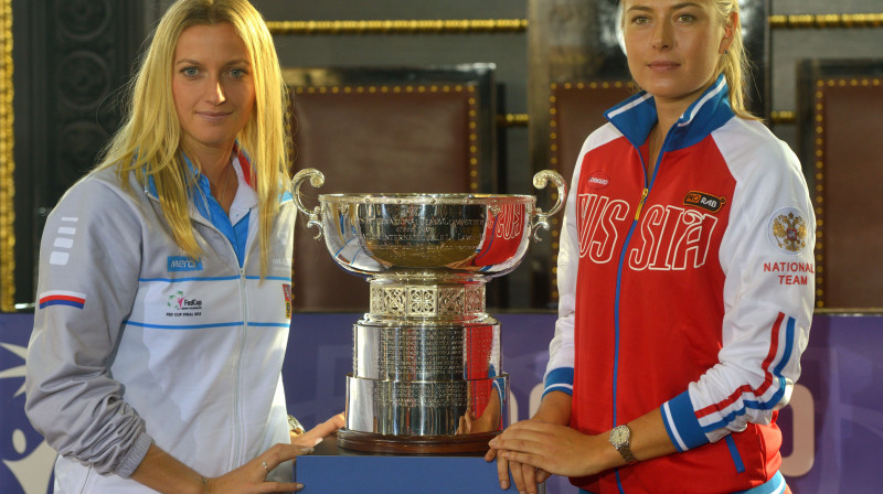 Petra Kvitova un Marija Šarapova
Foto: AFP/Scanpix