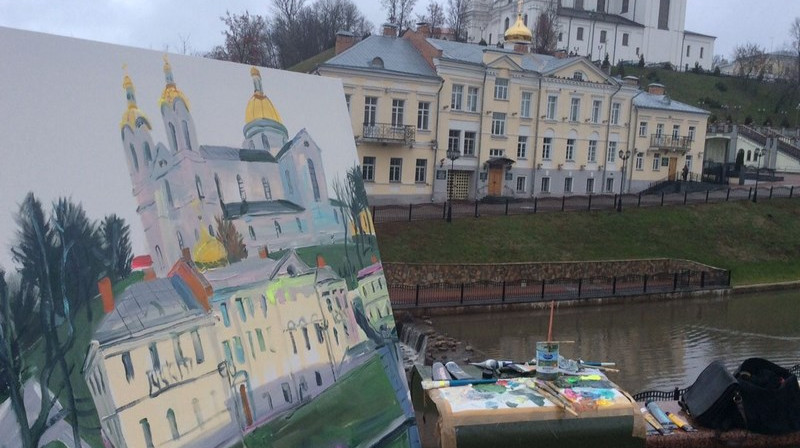 Mākslas projekts "World Cities. Live Paintings" Vitebskā, Baltkrievijā. 
Foto: LMA arhīvs
