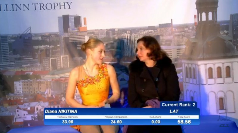 Diāna Ņikitina (LAT), trenere Jūlija Kuļibanova (RUS)
Foto: Tallinn Trophy