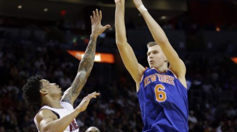 Kristaps Porziņģis pret "Heat"
Foto: AP/Scanpix