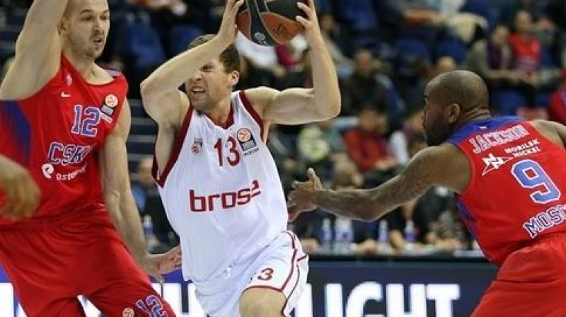 Jānis Strēlnieks gatavs uzlauzt CSKA aizsardzību
Foto: euroleague.net