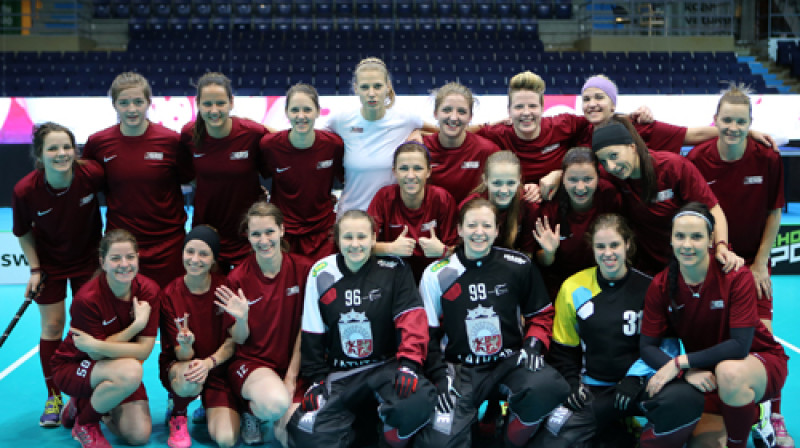 Latvijas florbolistes Tamperē
Foto: Ritvars Raits, floorball.lv