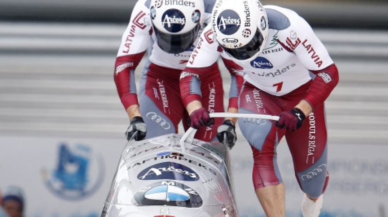 Šā gada martā Oskars Melbārdis un Daumants Dreiškens Vinterbergā izcīnīja pasaules čempionāta sudrabu
Foto: AP/Scanpix