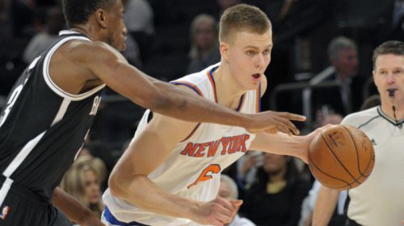 Kristaps Porziņģis spēlē pret "Nets"
Foto: AP/Scanpix