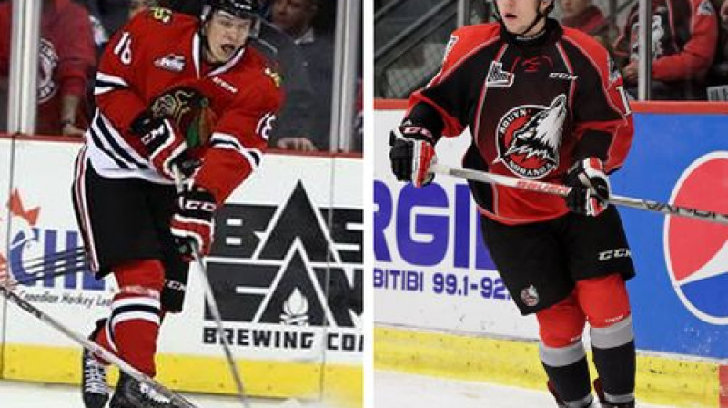 Rodrigo Ābols un Mārtiņš Dzierkals
Foto: Portland Winterhawks un Rouyn-Noranda Huskies