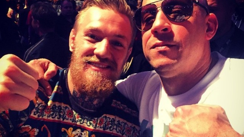 Konors Makgregors (no kreisās) kopā ar Holivudas zvaigzni Vinu Dīzelu
Foto: sherdog.com