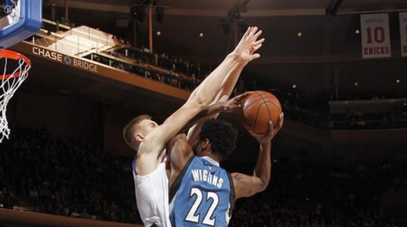 Kristaps Porziņģis aptur "Timberwolves"
Foto: nyknicks.com