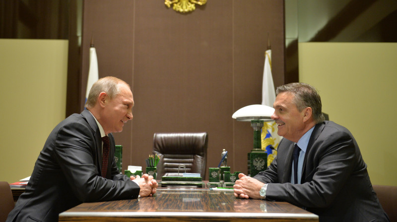 Vladimirs Putins un Renē Fāzels 
Foto: ITAR-TASS / Scanpix