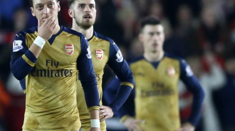 "Arsenal" spēlētāji pēc zaudējuma
Foto: AFP/Scanpix
