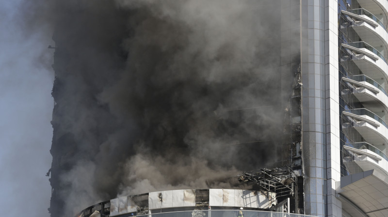 Ugunsgrēks Dubaijas augstceltnē
Foto: TT NYHETSBYRÅN/Scanpix