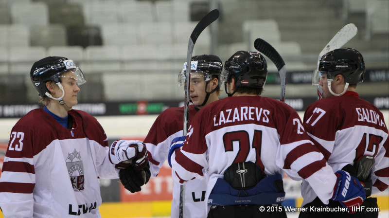 Latvijas U20 izlase
Foto: Verners Kraibuhers, IIHF