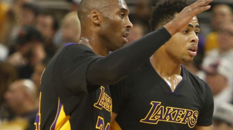 Kobe Braients un D`Andželo Rasels
Foto: AFP/Scanpix
