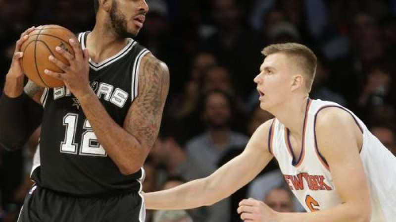 Lamarkuss Oldridžs pret Kristapu Porziņģi
Foto: AP/Scanpix