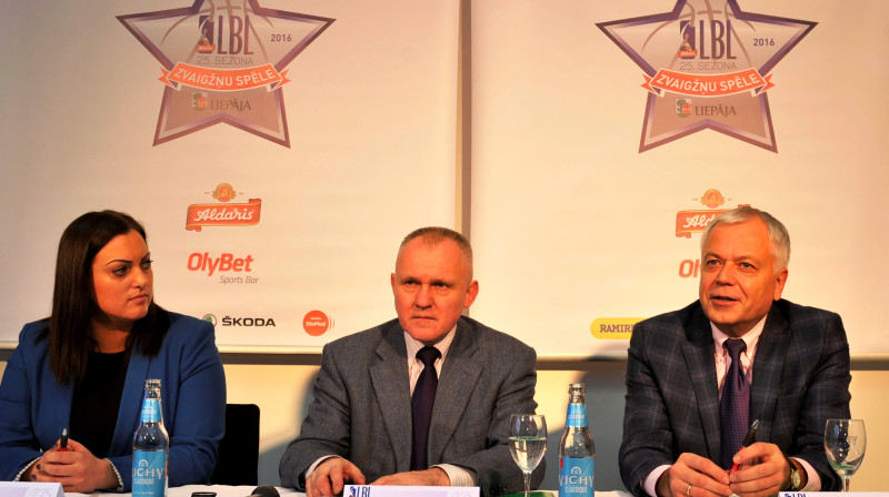 Lāsma Zandere, Valdis Voins un Uldis Sesks
Foto: basket.lv