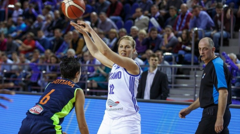 Anete Jēkabsone-Žogota: 2505 punkti Eirokausu spēlēs
Foto: kurskbasket.ru