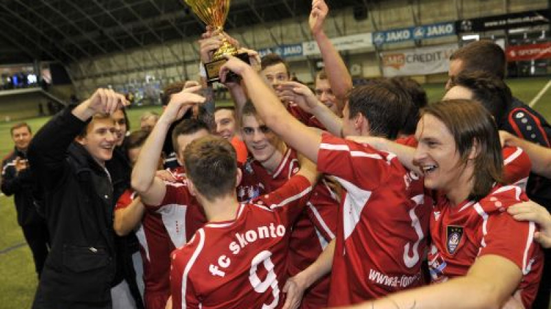 Pagājušajā gadā Ziemas kausā uzvarēja "Skonto"
Foto: Romāns Kokšarovs/F64