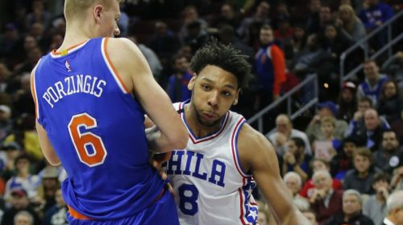 Kristaps Porziņģis pret Džalilu Okaforu
Foto: Philadelphia Daily News/TNS/Sipa/Scanpix