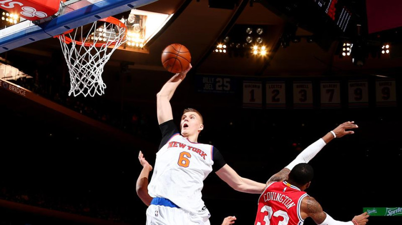 Kristaps Porziņģis pret "76ers" 
Foto: Nathaniel S.Butler, Getty Images / NBA