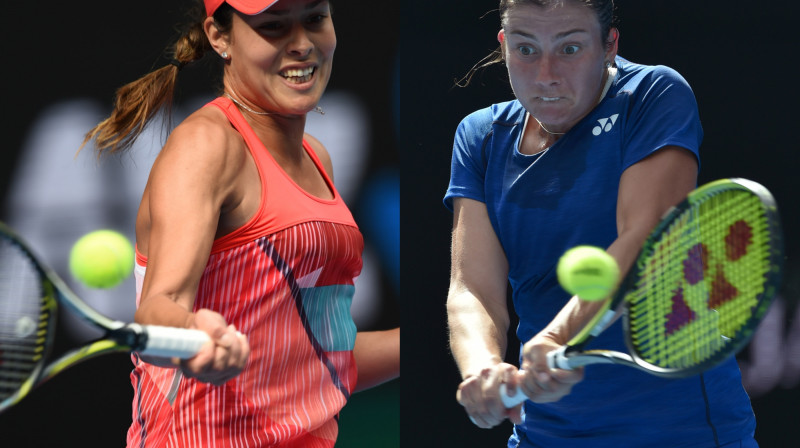 Ana Ivanoviča un Anastasija Sevastova
Foto: AFP/Scanpix