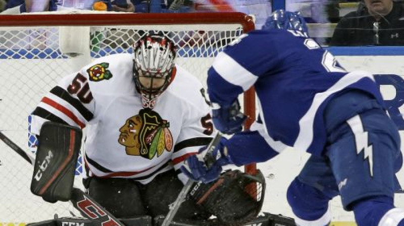 Raiens Kelehens uzbrukumā Čikāgas vārtiem
Foto: AP/Scanpix