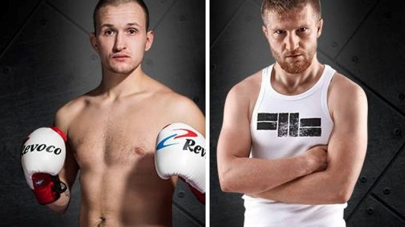 Roberts Skujiņš (no kreisās) un Lukašs Rajevskis
Foto: kokfights.lv
