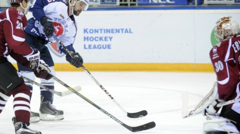 Kaspars Daugaviņš pret Rīgas "Dinamo"
Foto: Romāns Kokšarovs/f64