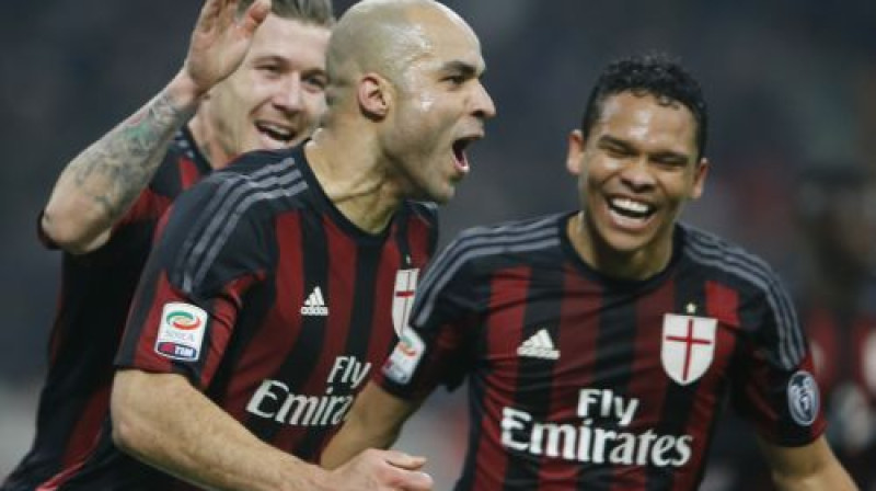 ''Milan'' pirmo vārtu autors Alekss
Foto:AP/Scanpix