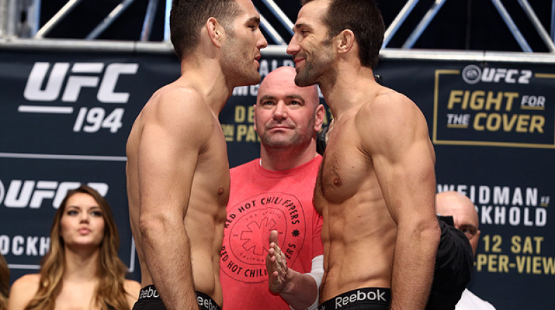 Kriss Veidmans (no kreisās) un Luks Rokholds
Foto: sherdog.com
