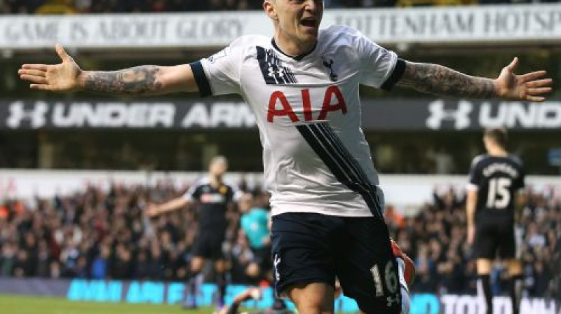 ''Tottenham Hotspur'' vienīgo vārtu autors Kierans Tripiers
Foto: AFP/Scanpix
