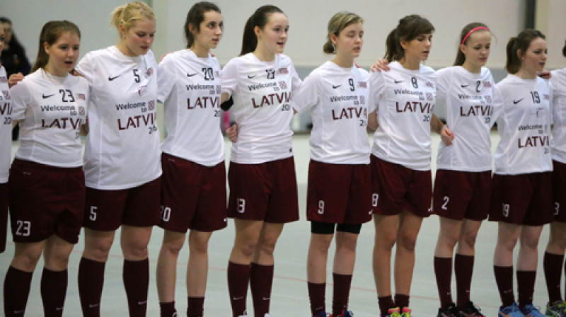 Latvijas U19 sieviešu florbola izlase
Foto: Ritvars Raits