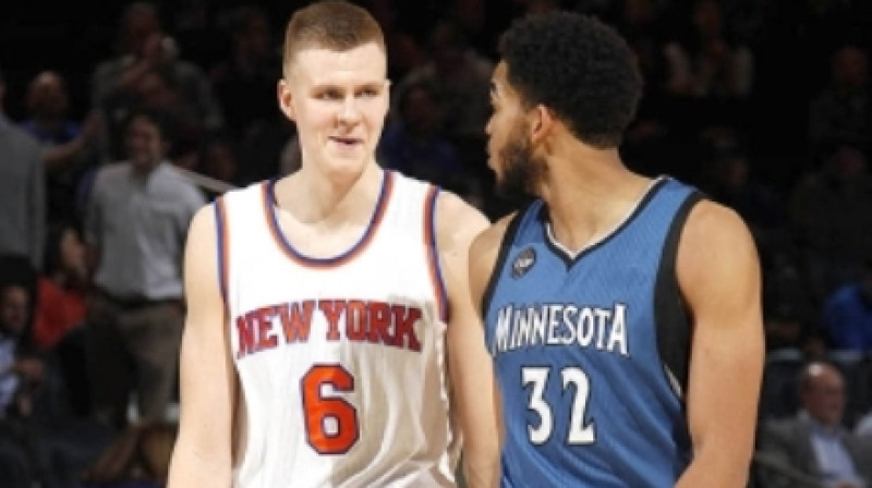 Kristaps Porziņģis un Karls-Entonijs Taunss
Foto: Knicks.com