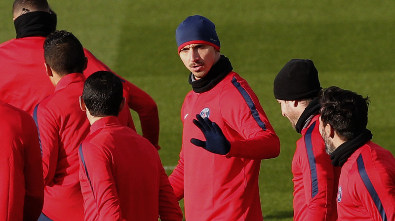 Zlatans Ibrahīmovičs un PSG gatavi kaujai pret "Chelsea" 
Foto: AP/Scanpix