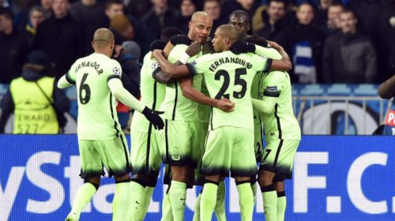 ''Manchester City'' nācās izlikt lielas pūles, lai svinētu uzvaru pār ''Dynamo''
Foto: AFP/Scanpix